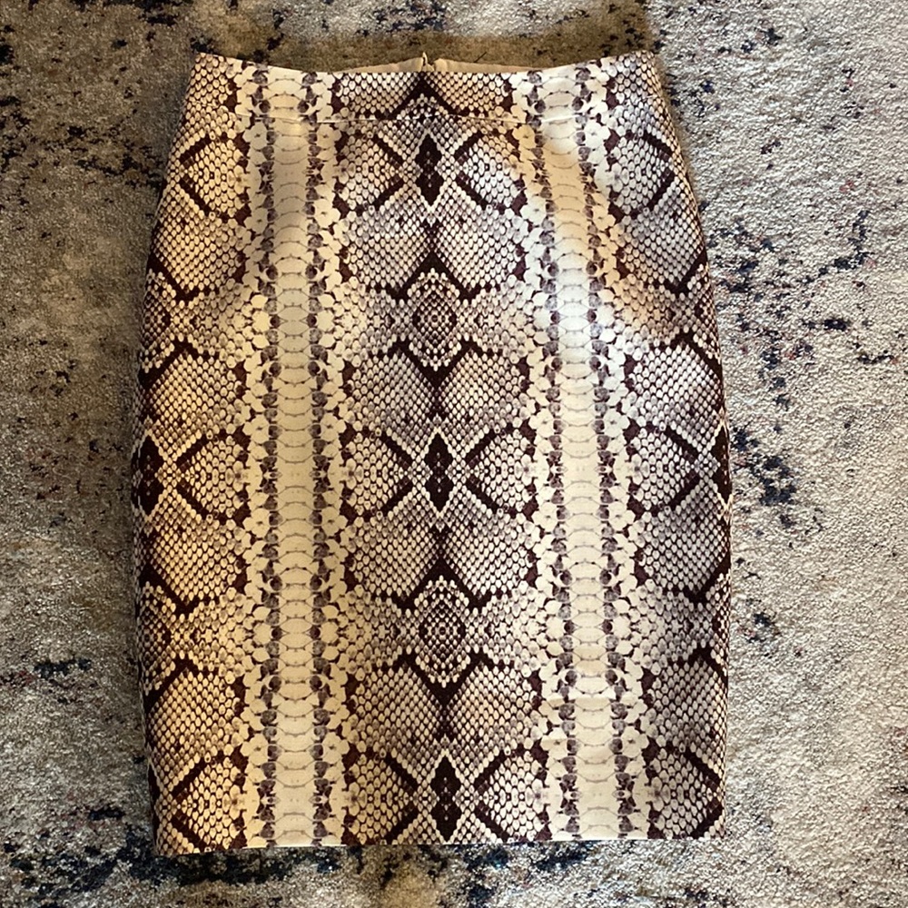 J.Crew No. 2 Pencil Skirt Snake Print Sz. 2